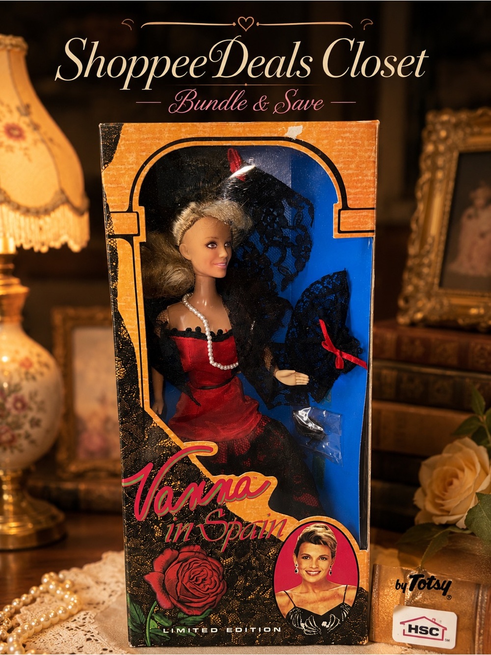Vintage 1990s Vanna White “In Spain” Limited Edition Fashion Doll – Totsy/HSC –